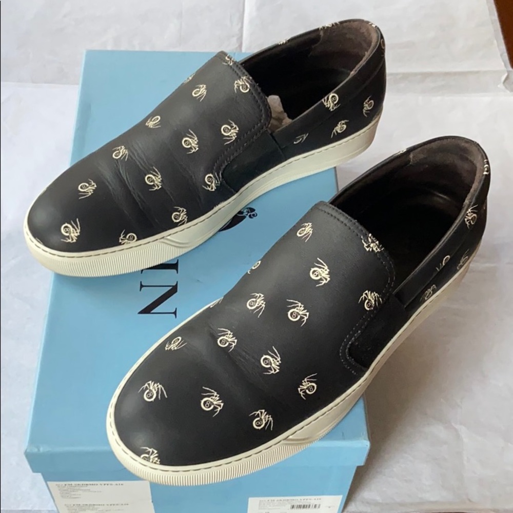 LANVIN PARIS SNEAKER BLACK SPIDER SKATER SIZE 9us GREAT CONDITION